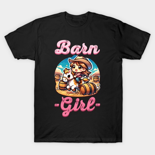 Barn Girl I Equestrian Pony Horse Fan T-Shirt by biNutz